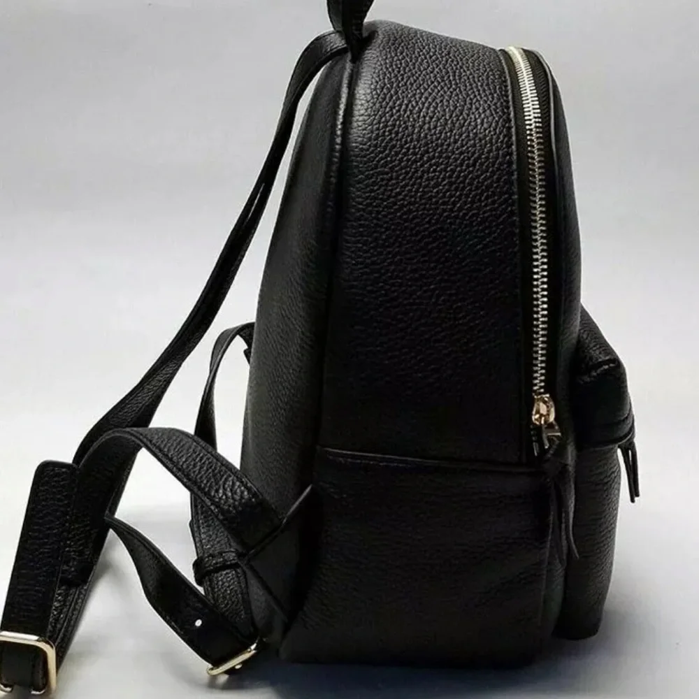 NWT! Tory Burch THEA Mini Pebble Leather Backpack Black Small Size -$395 - Picture 7 of 9